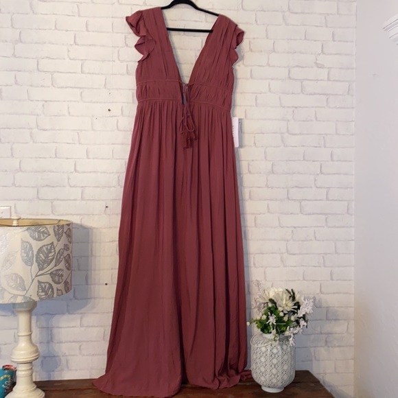 Azazie Santorini Desert Rose Dress Size A12 - Picture 13 of 14